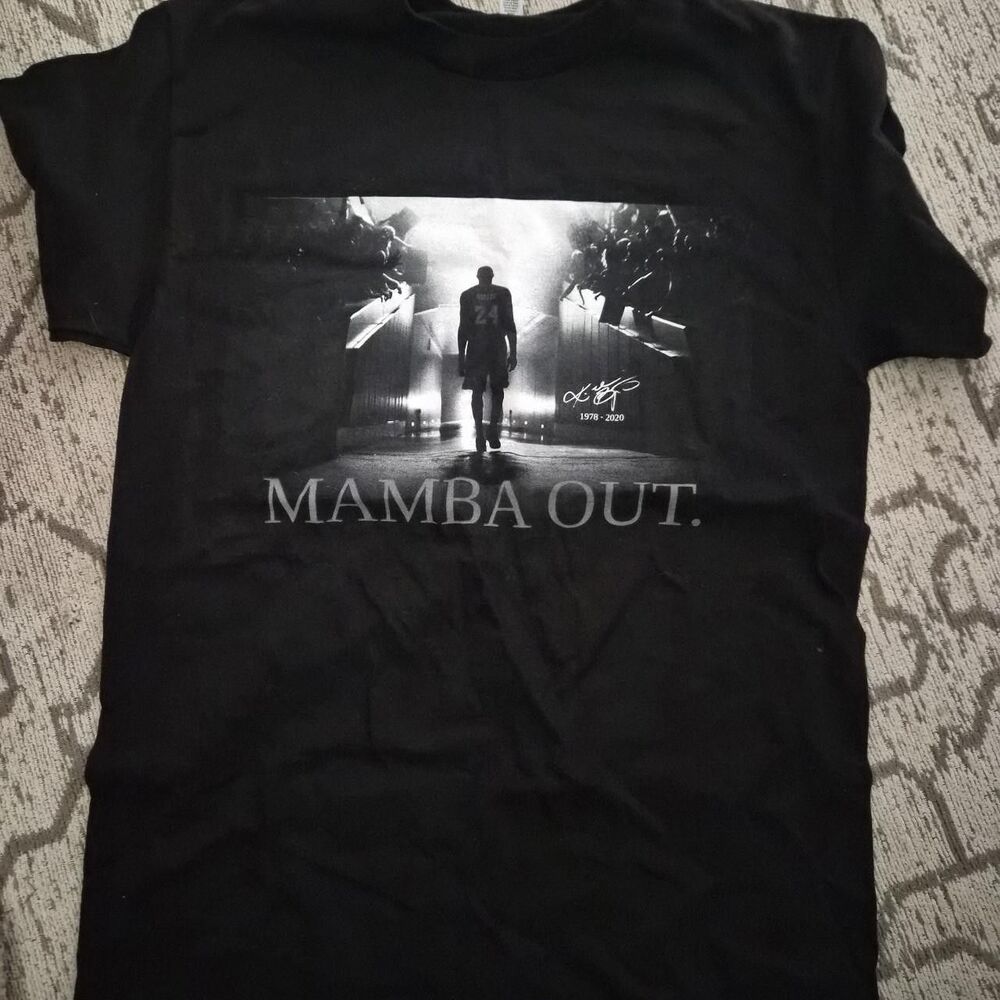Kobe Bryant Mamba Out Black T-shirt with accolades on the back